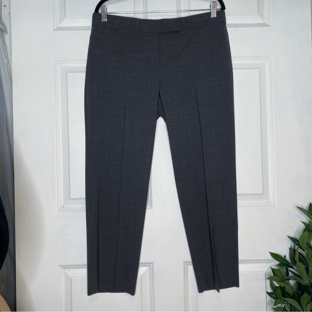 J. Crew City Fit Wool Blend Ankle Career Pants Grey Size 10